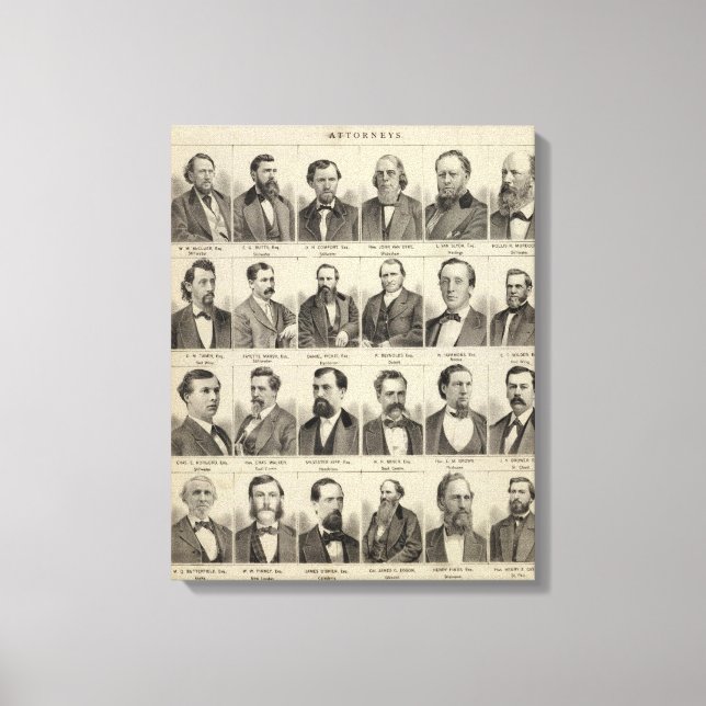 Lienzo Retratos de abogados de Minnesota (Anverso)