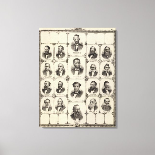 Lienzo Retratos de Addison Daniels, RD Stephens (Anverso)