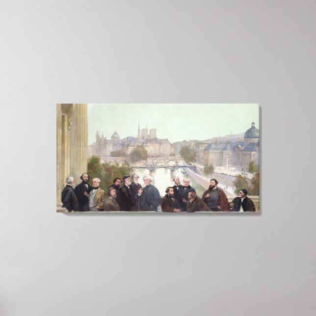 Lienzo Retratos de artistas y autores franceses (Anverso)