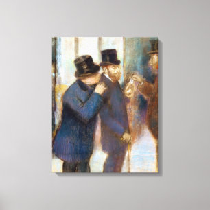 Lienzo Retratos de Edgar Degas en la bolsa de acción