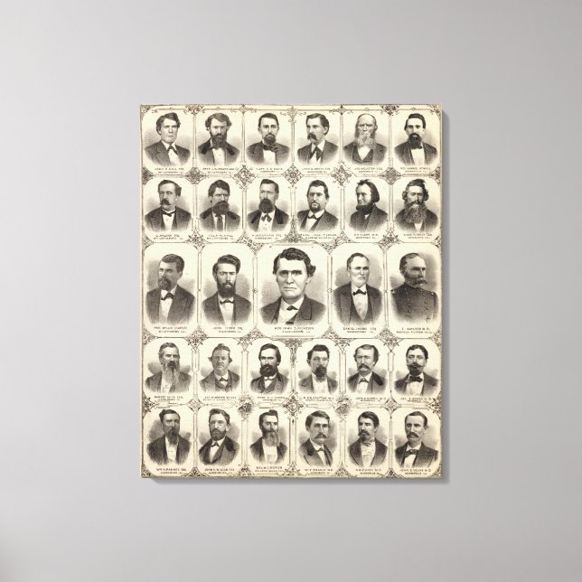 Lienzo Retratos de John C Hall y Prof. JW Bradshaw (Anverso)
