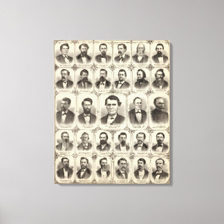 Lienzo Retratos de John C Hall y Prof. JW Bradshaw