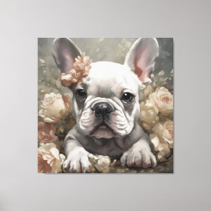 Lienzo Retratos de raza de perro flor 14