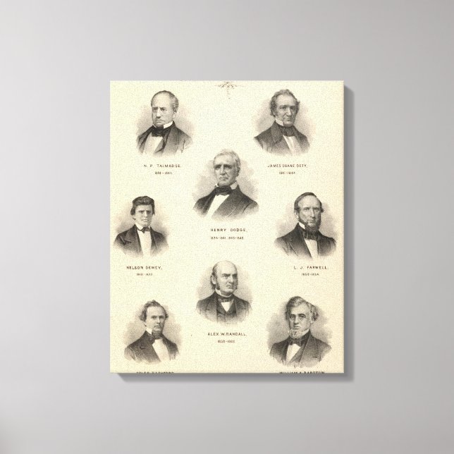 Lienzo Retratos Gobernadores de Wisconsin NP Talmadge (Anverso)