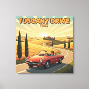 Lienzo Retro 70 Toscana Drive : Viaje de la Vieja Italia