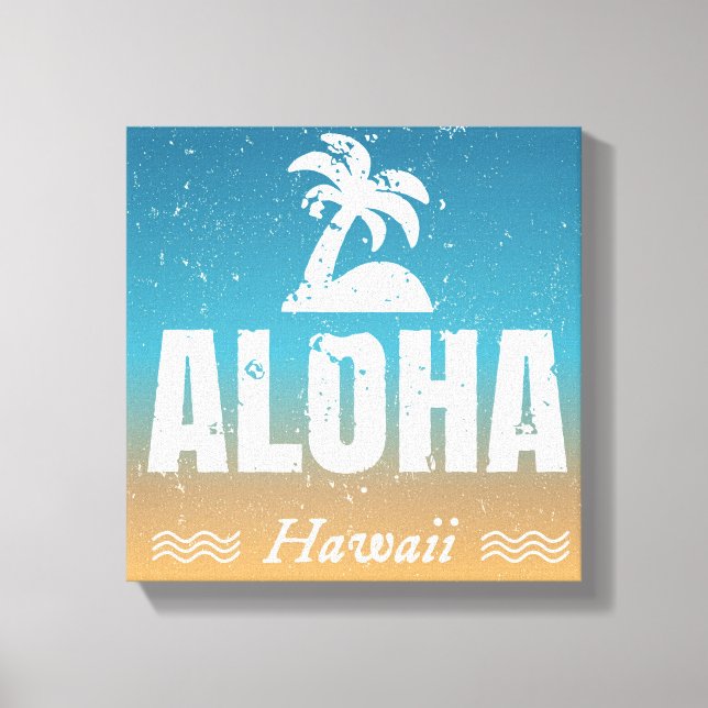 Lienzo Retro Aloha Hawaii (Anverso)
