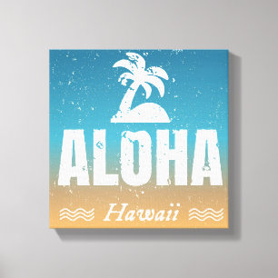 Lienzo Retro Aloha Hawaii