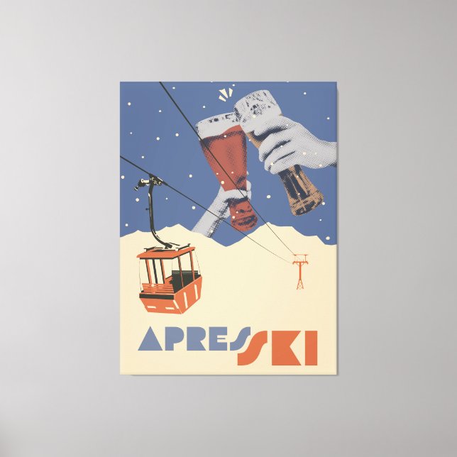 Lienzo Retro Apres Ski  (Anverso)