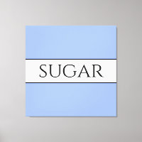 Retro AZÚCAR Bonito Azul franjas blancas