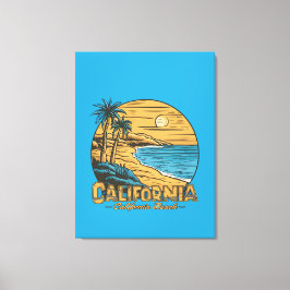Lienzo Retro California Sunset Beach Scene