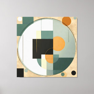 Lienzo Retro en negrita: Círculos abstractos y Rectángulo