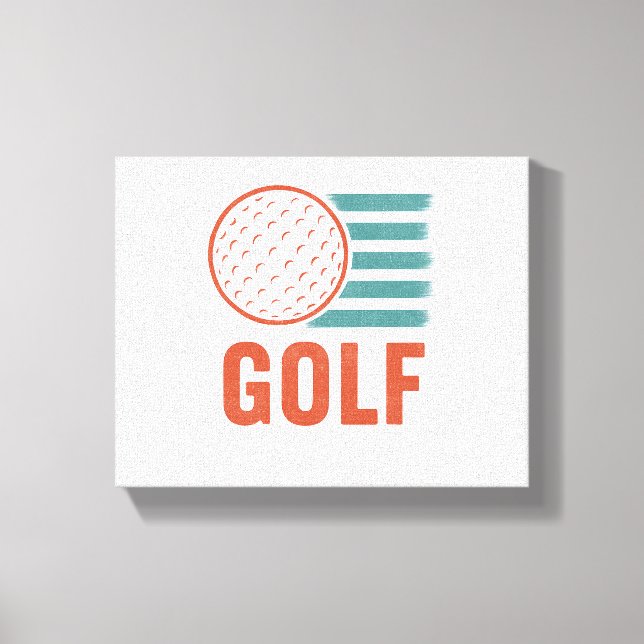 Lienzo Retro Grunge Golf (Anverso)