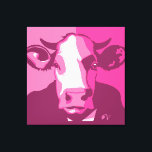 Lienzo Retro Muro Animal Pop Art Retrato De Vaca Rosa<br><div class="desc">Esta obra de arte inspirada en el retro de amapola tiene nuestra clásica cabeza de vaca en camo rosa. Es vegano hasta la médula y un grito a nuestros amigos bovinos. Este diseño hecho a mano por Armagarden usa colores modernos para desprenderse de cualquier pared de color que se le...</div>