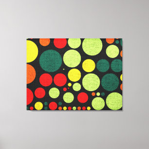 Lienzo Retro Polka Dot Pintado