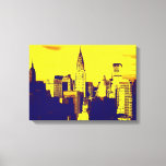 Lienzo Retro Pop Art New York<br><div class="desc">Imagen de estilo antiguo de la ciudad de Nueva York - Pinturas de arte de Nueva York</div>