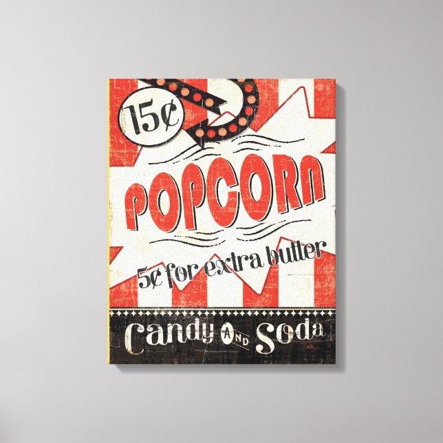 Lienzo Retro Popcorn (Anverso)