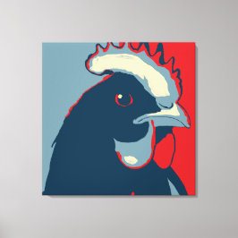 Lienzo Retro Retro Muro Animal Pop Art Chicken Retrato