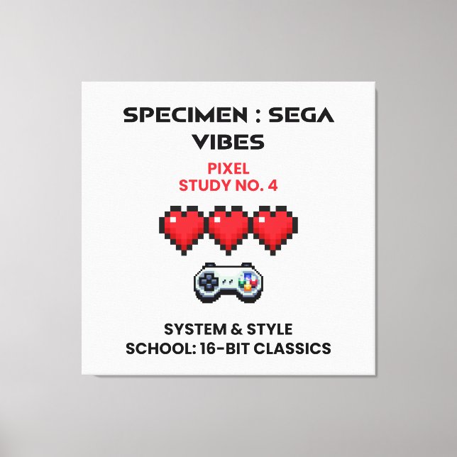 Lienzo Retro Sega Vibes Estudio de Píxeles N.º 4 (Anverso)