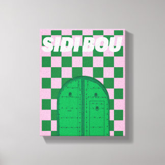 Lienzo Retro Sidi Bou Said Stretched Canvas Print