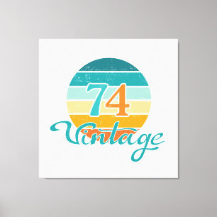 Lienzo Retro Sunset 74 Vintage Distressed