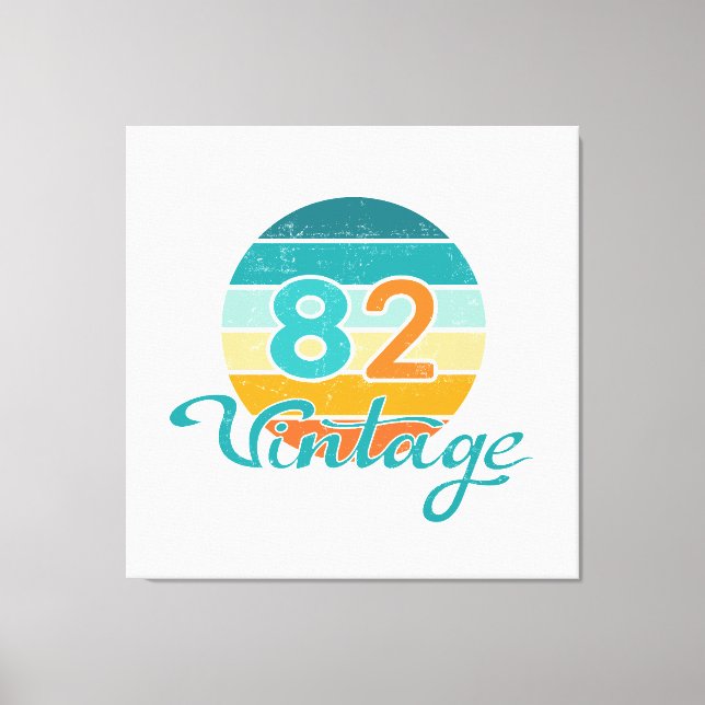 Lienzo Retro Sunset 82 Vintage Distressed (Anverso)