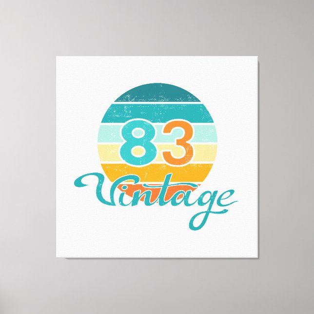 Lienzo Retro Sunset 83 Vintage Distressed (Anverso)