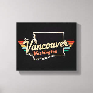 Lienzo Retro Vancouver Estado de Washington