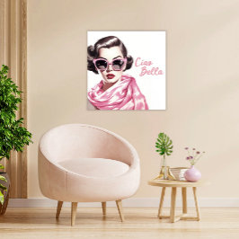 Lienzo Retro vintage Ciao Bella La Dolce Vita