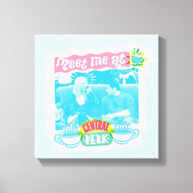Lienzo Reúnete conmigo en Central Perk Neon Graphic (Anverso)