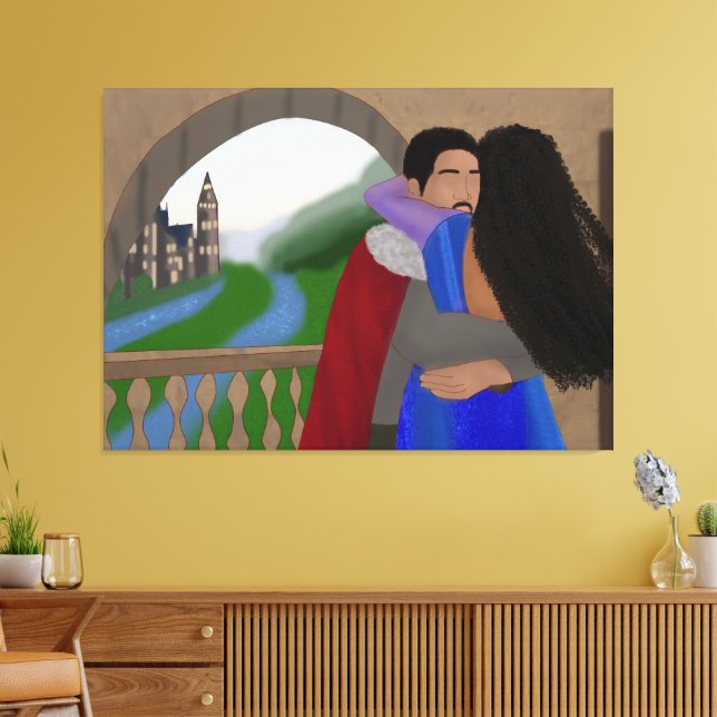 Lienzo Reunido | Princesa y Príncipe | Historia de hadas (Insitu (Sala de estar))