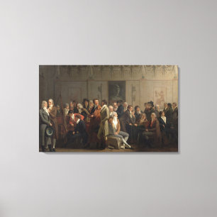 Lienzo Reunión de artistas en el estudio de Isabey, 1798
