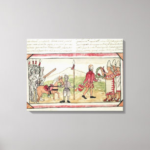 Lienzo Reunión de Hernando Cortes y de Montezuma