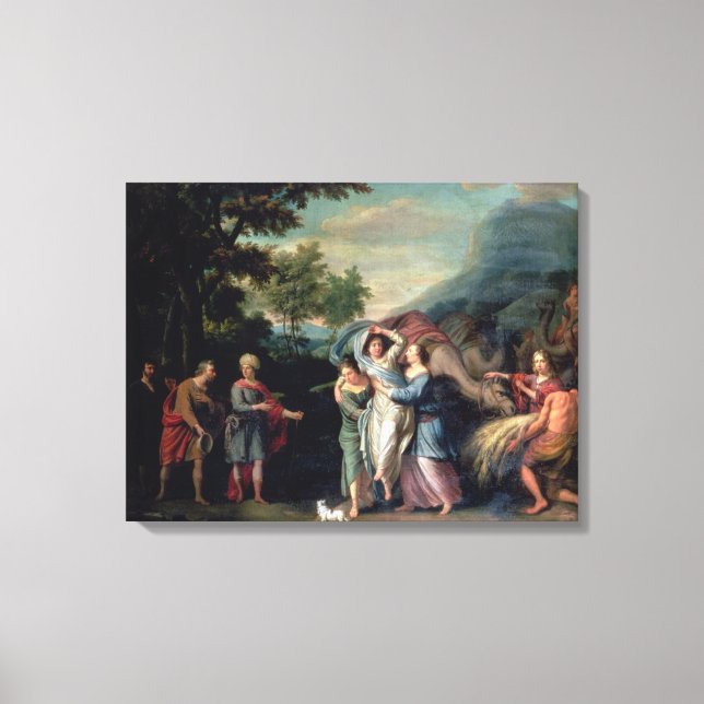 Lienzo Reunión de Jacob y Labán con Raquel, Lea y S (Anverso)