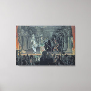 Lienzo Reunión de masones libres antes del inicio de una