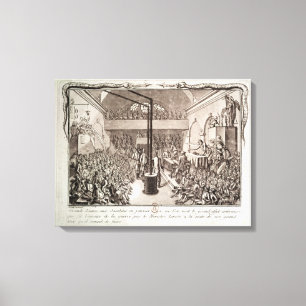 Lienzo Reunión del club de Jacobin, enero de 1792