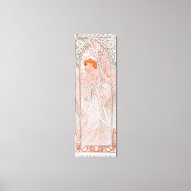 Lienzo Reverie du Soir (1899) de Alphonse Mucha (Anverso)