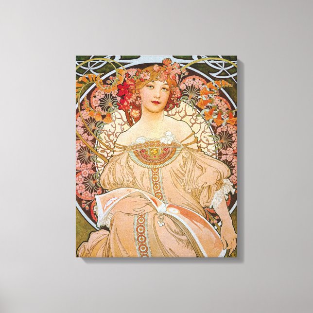 Lienzo Reverie por Alphonse Mucha (Anverso)