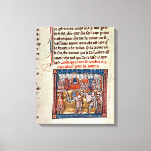 Lienzo Rey Arturo y Guinevere que miran a