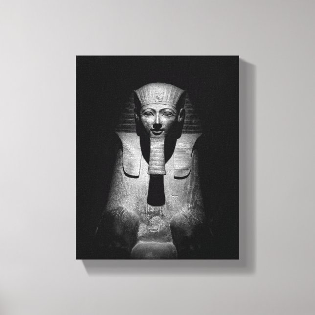 Lienzo Rey faraón blanco y negro (Anverso)