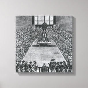 Lienzo Rey James I en las casas del parlamento, 1624