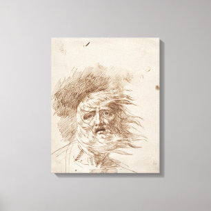Lienzo Rey Lear en la tormenta (tinta de la pluma y del