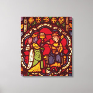 Lienzo Rey Solomon y la reina de Sheba, c.1270