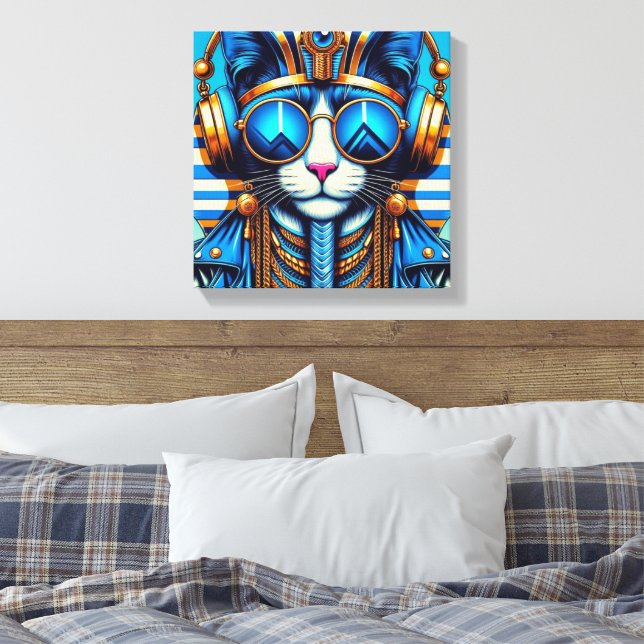 LIENZO REY TUT GATO PERSA COOL 9 (Insitu(Dormitorio))