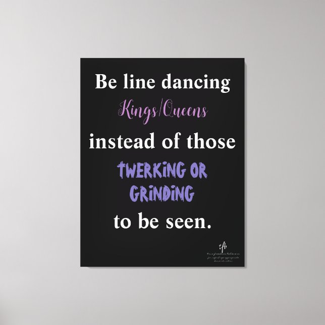 Lienzo Reyes bailarinas en línea I (Anverso)