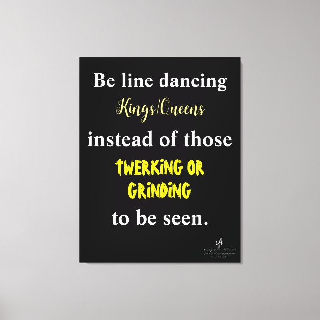 Lienzo Reyes bailarinas en línea III (Anverso)