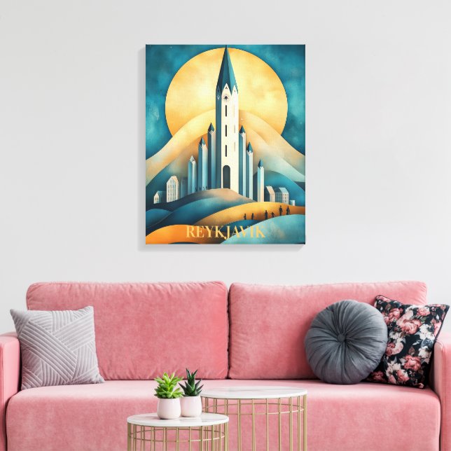 Lienzo Reykjavik Islandia Viaje (Insitu (Sala de estar))