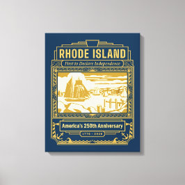 Lienzo Rhode Island Art Deco América 250º Aniversario