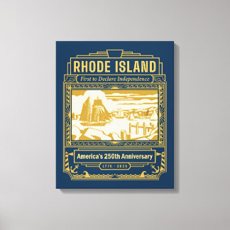 Lienzo Rhode Island Art Deco América 250º Aniversario