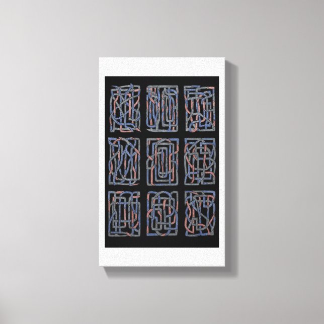 Lienzo Rhythmic Abstract Interlace Canvas Print (Anverso)