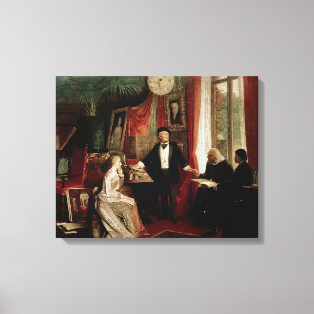 Lienzo Richard Wagner con Franz Liszt y Liszt (Anverso)